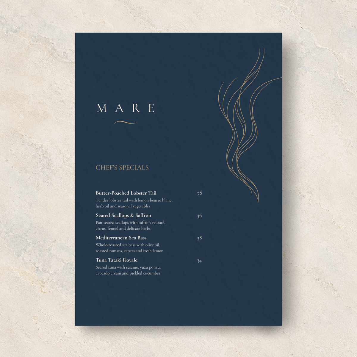 MARE – THE ELITE COASTAL SEAFOOD & FINE DINING SUITE