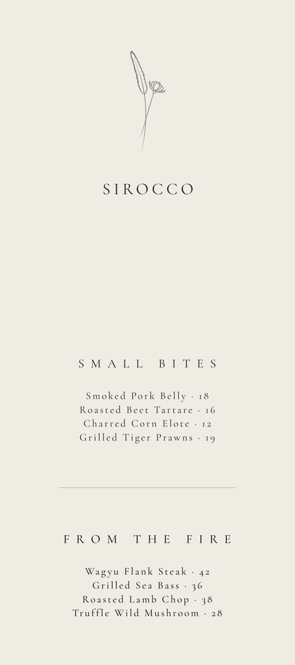 SIROCCO – THE LUXURY BOHO STEAKHOUSE & LOUNGE SUITE