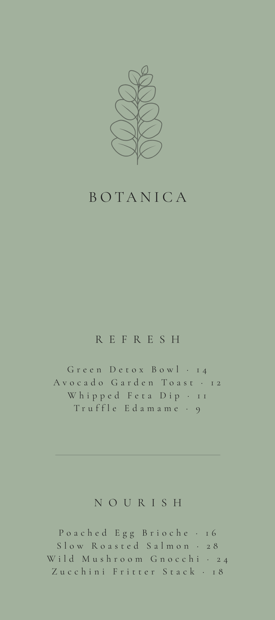 BOTANICA – THE ELITE SAGE GREEN ORGANIC BISTRO SUITE