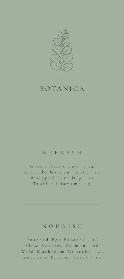BOTANICA – THE ELITE SAGE GREEN ORGANIC BISTRO SUITE