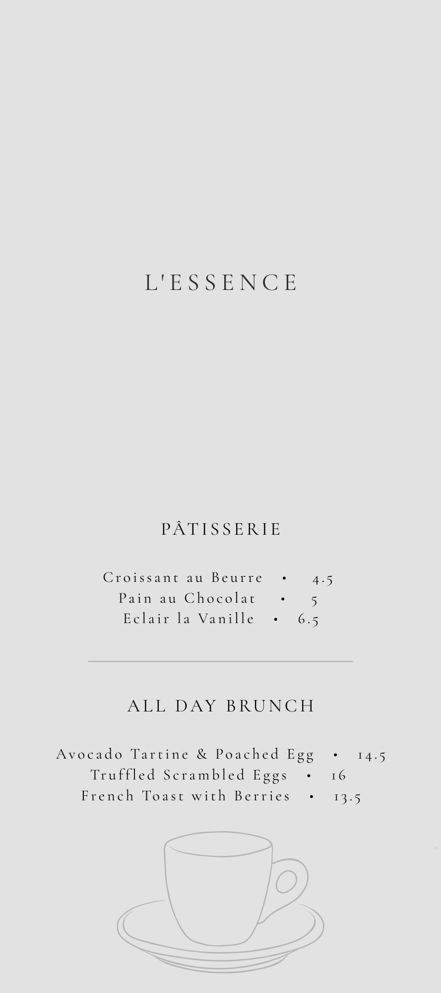 L'ESSENCE – THE MINIMALIST BISTRO & PREMIUM CAFE SUITE
