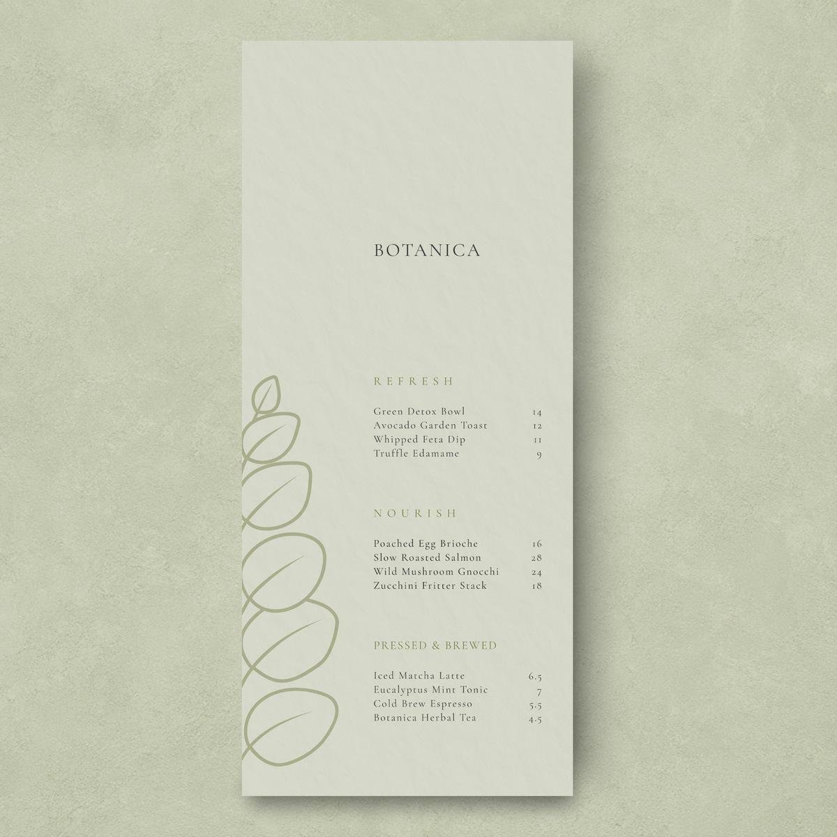 BOTANICA – THE ELITE SAGE GREEN ORGANIC BISTRO SUITE