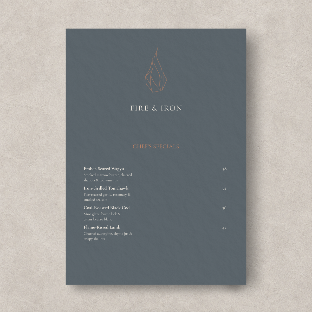 FIRE & IRON – THE ELITE STEAKHOUSE & GRILL SUITE