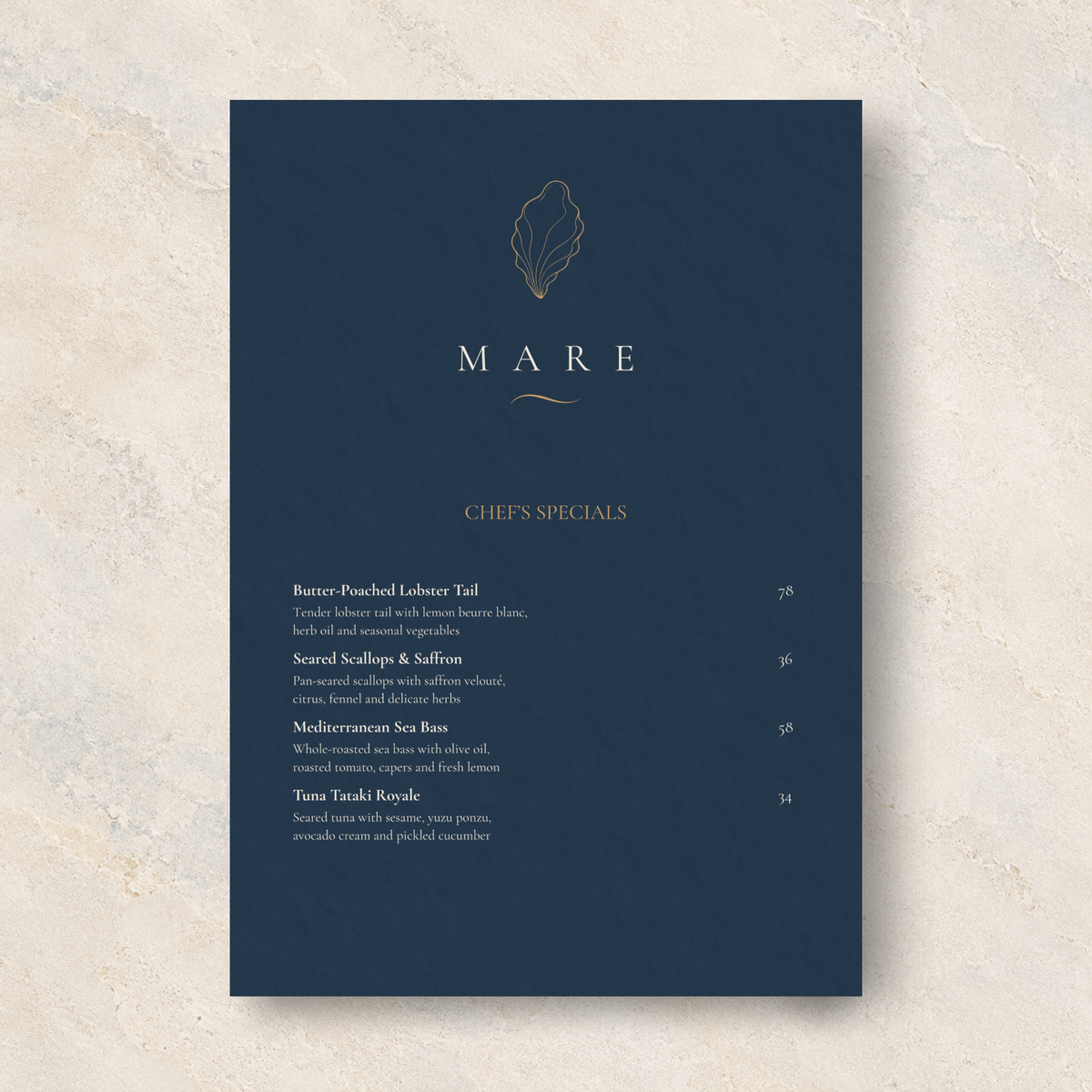 MARE – THE ELITE COASTAL SEAFOOD & FINE DINING SUITE