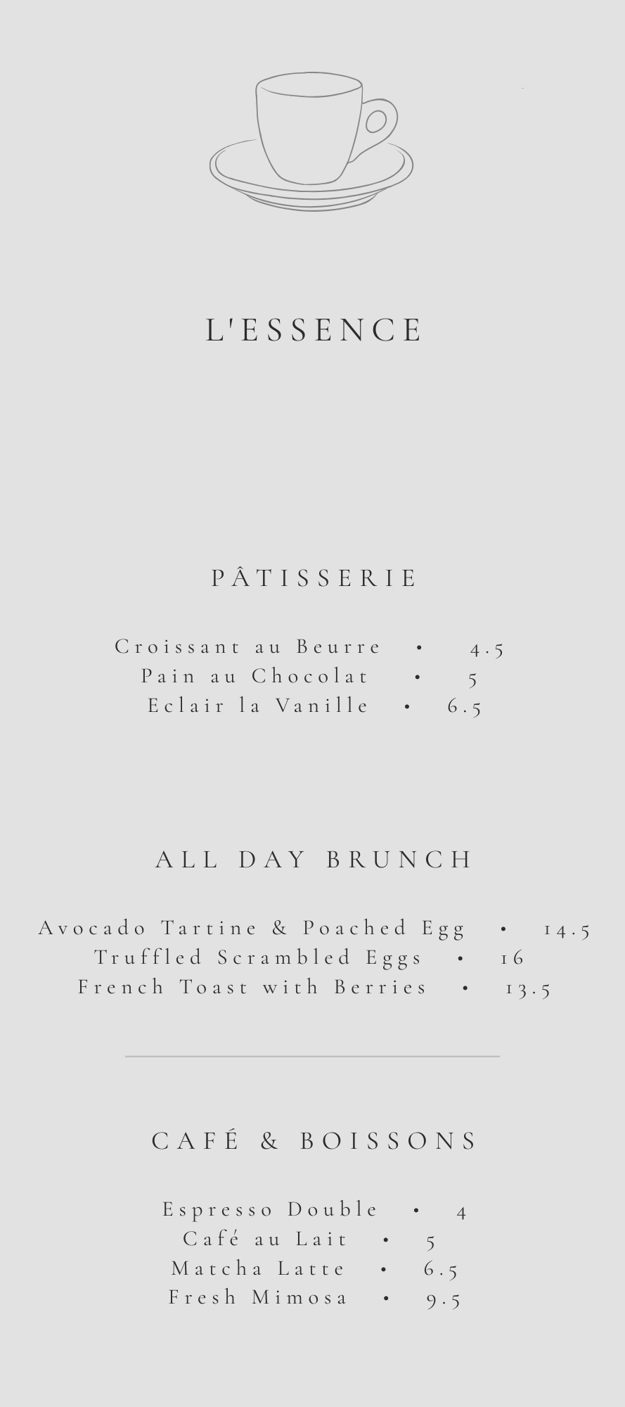 L'ESSENCE – THE MINIMALIST BISTRO & PREMIUM CAFE SUITE