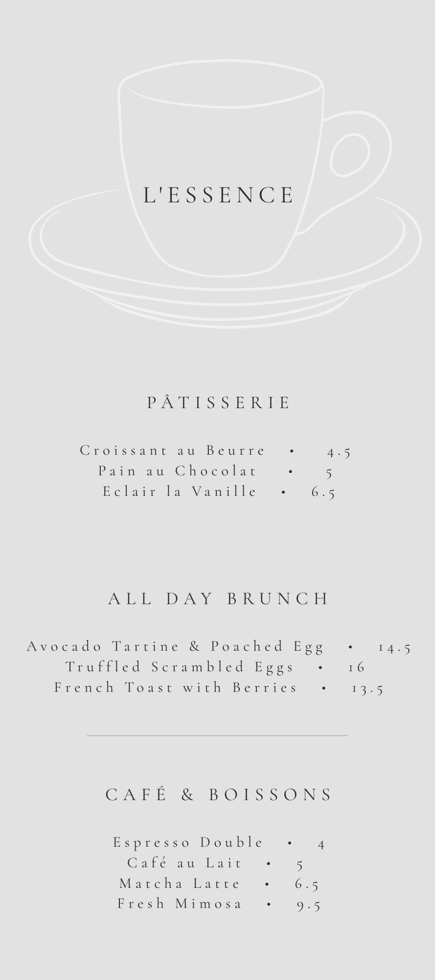 L'ESSENCE – THE MINIMALIST BISTRO & PREMIUM CAFE SUITE