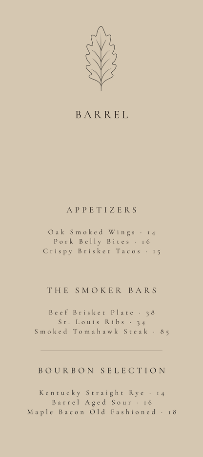 BARREL – THE WHISKEY & SMOKE BAR SUITE