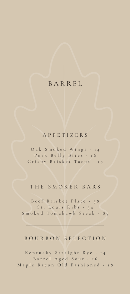 BARREL – THE WHISKEY & SMOKE BAR SUITE