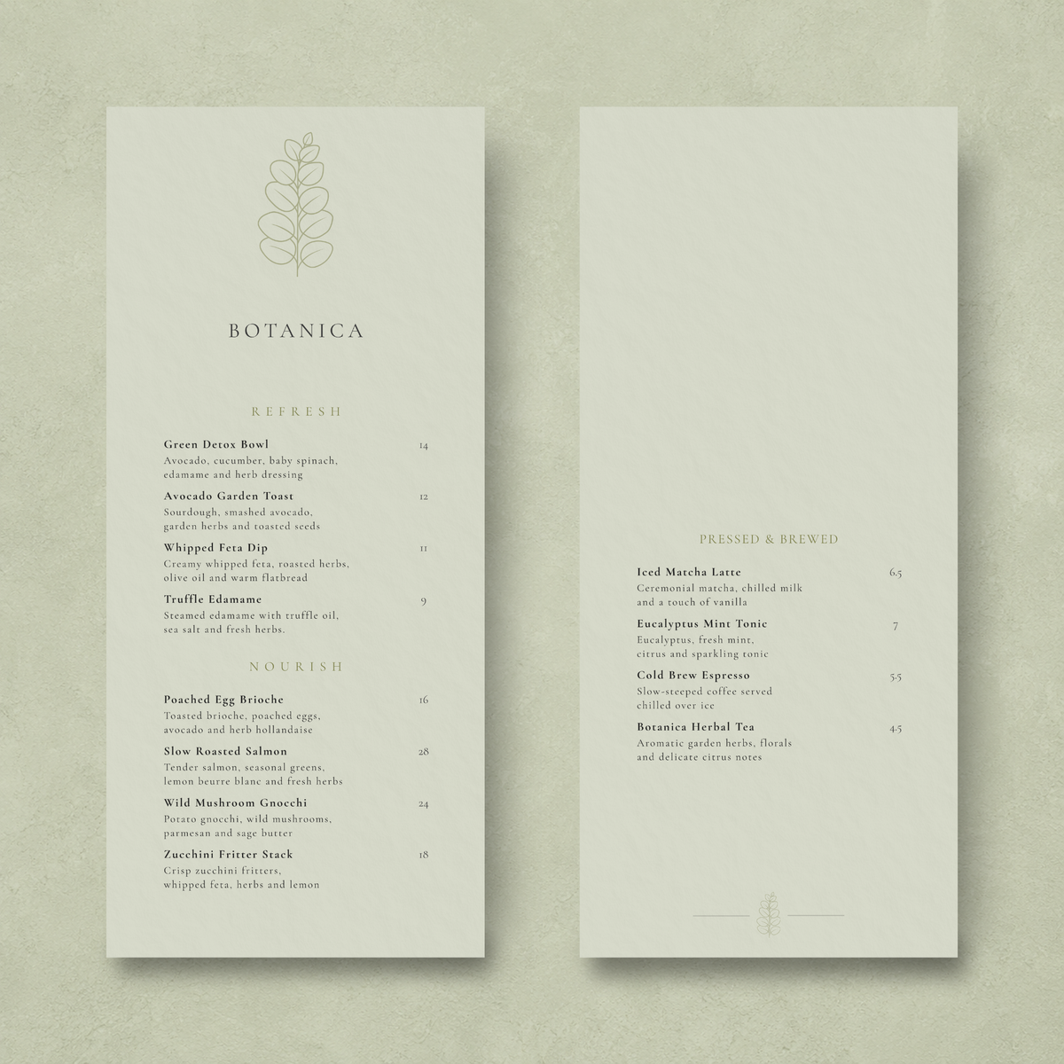 BOTANICA – THE ELITE SAGE GREEN ORGANIC BISTRO SUITE
