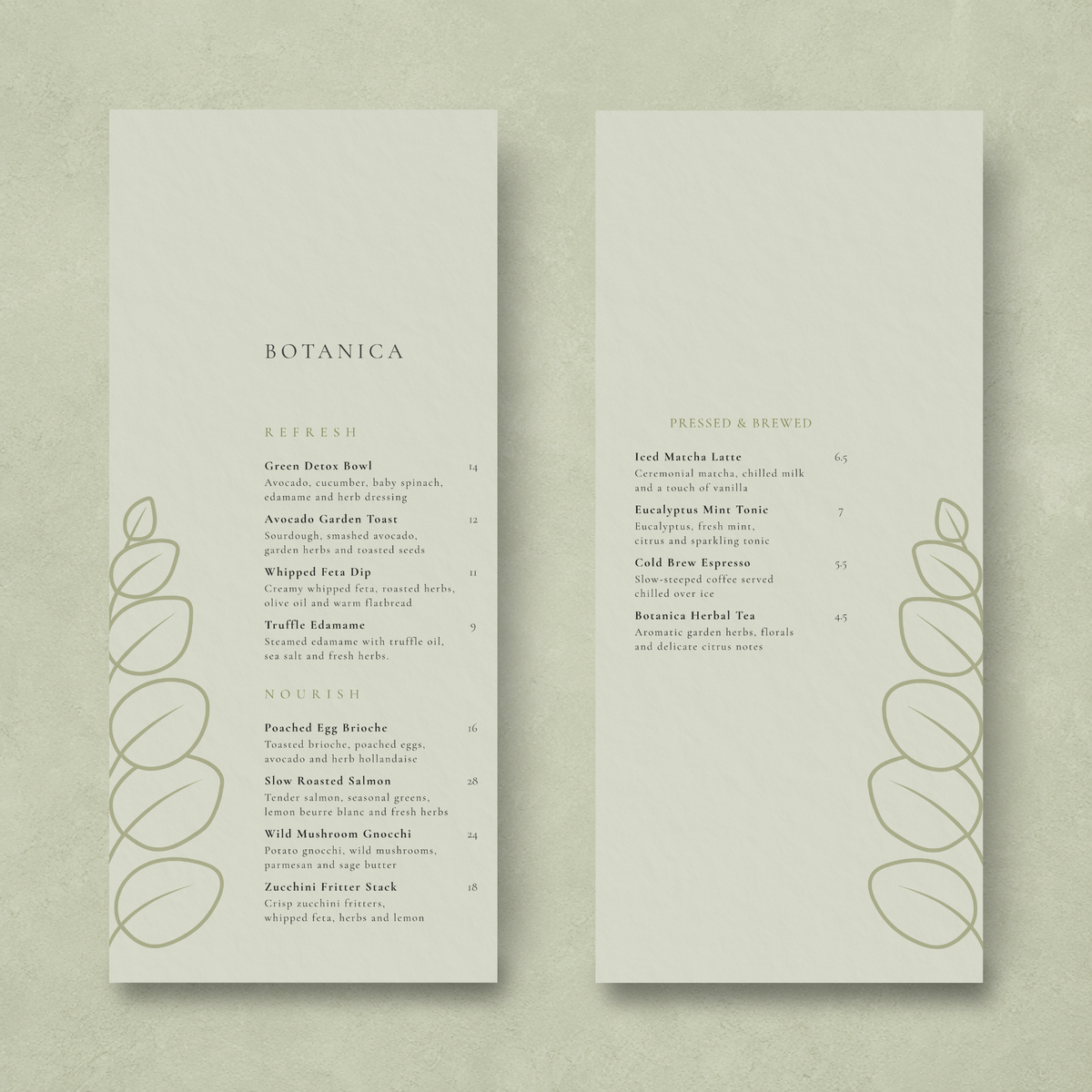 BOTANICA – THE ELITE SAGE GREEN ORGANIC BISTRO SUITE